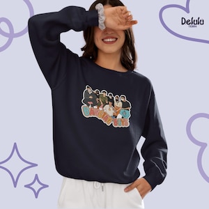 BTS Sweatshirt Bangtan Pullover Fanart Jimin Jin Jungkook Taehyung Jhope Namjoon Suga Illustrated BTS Merch Unisex Heavy Blend Crewneck