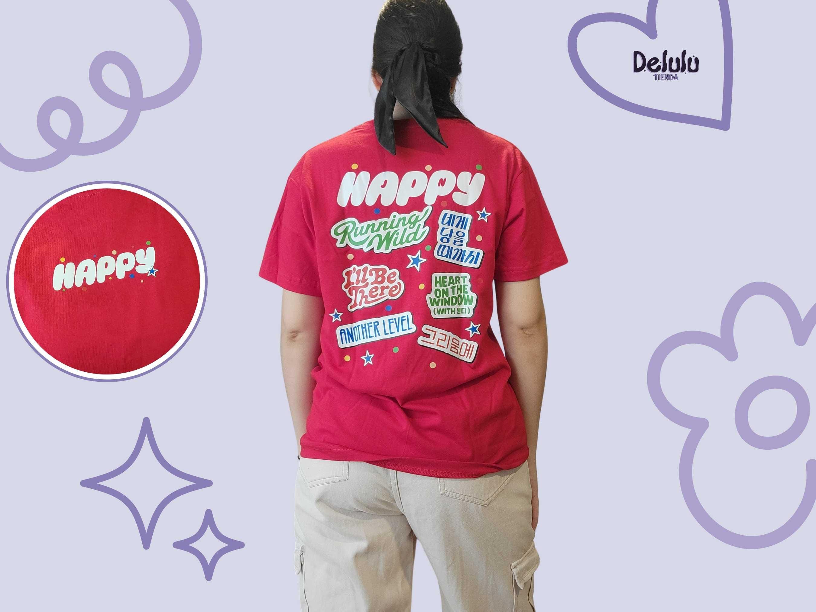 JIN HAPPY TシャツS JIN (BTS) - [HAPPY] (OFFICIAL MD Wootteo T-shirt