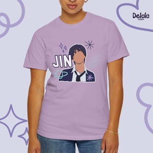 Jin Tour concert outfit Tshirt Jin RunSeokjin Episode Tour Fanmade T-Shirt Handdrawn Jin Illustration with Galaxy Doodles The Astronaut Vibe
