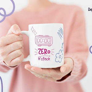 Bts Mug Zero O&#39; Clock Song Doodle FanMade Ceramic Mug K-Pop Bts Gift Idea Bts Coffee Cup Bts Tea Mug Bts Decor Office BTS Merch