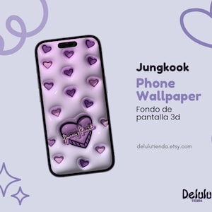 3D Jungkook Bts Wallpaper / Bts Aesthetic Phone Wallpaper / Bts subtle Lock Screen / Bts Jungkook inspired wallpaper / 4K Wallpaper bts
