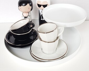 espresso cups 4 x Delaunay & Apilco