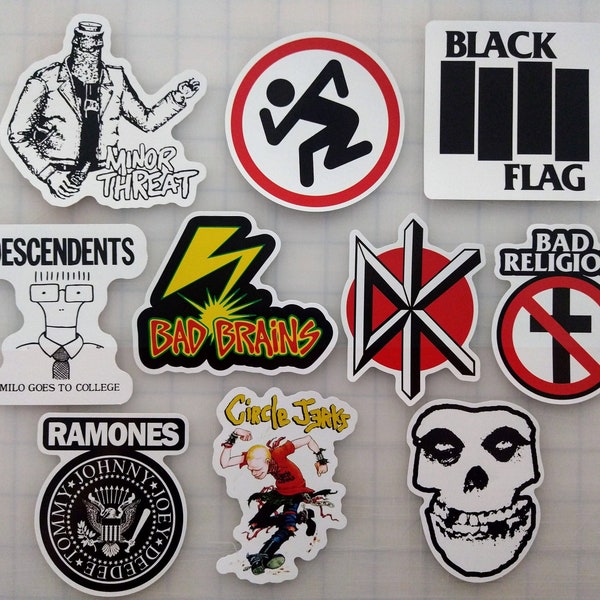 Punk Sticker Pack (10 Stickers) Set 1