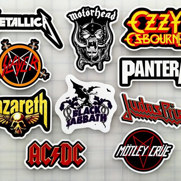 Metal / Hard Rock Sticker Pack (10 Stickers) SET 1