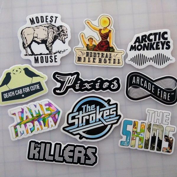 Indie Rock Sticker Pack (10 Stickers) Set 1