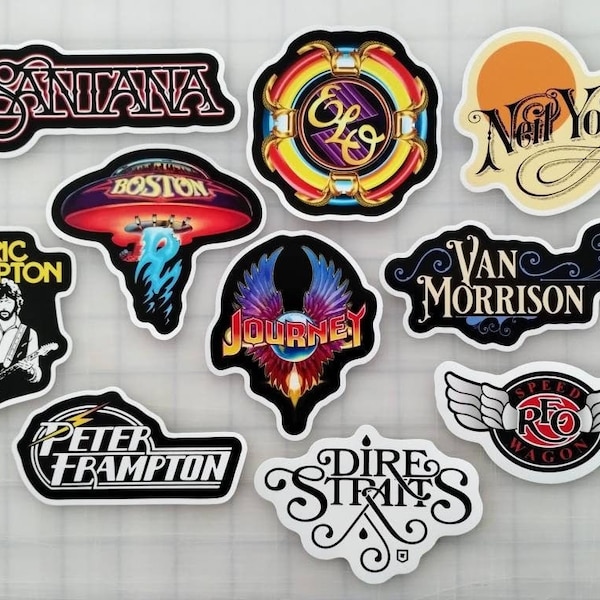 Classic Rock Sticker Pack (10 Stickers) Set 5