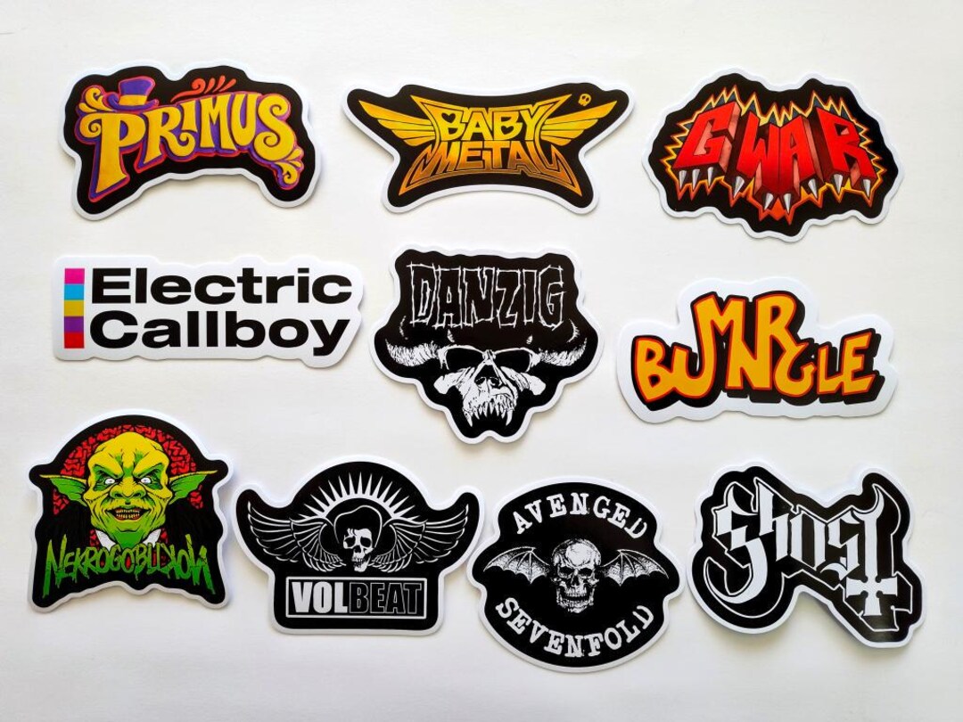 Metal / Hard Rock Sticker Pack 10 Stickers SET 5 - Etsy