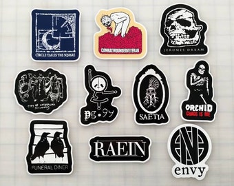 Skramz / Emoviolence / Real Screamo / Hardcore Sticker Pack (10 Stickers) SET 1