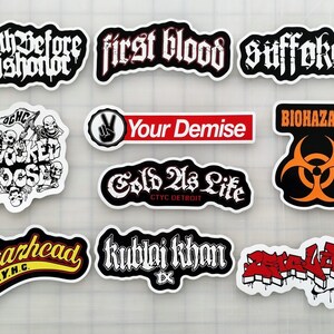 Hardcore / Punk / Metal Sticker Pack (10 Stickers) SET 2 Hardcore / Punk / Metal Sticker Pack (10 Stickers) SET 2
