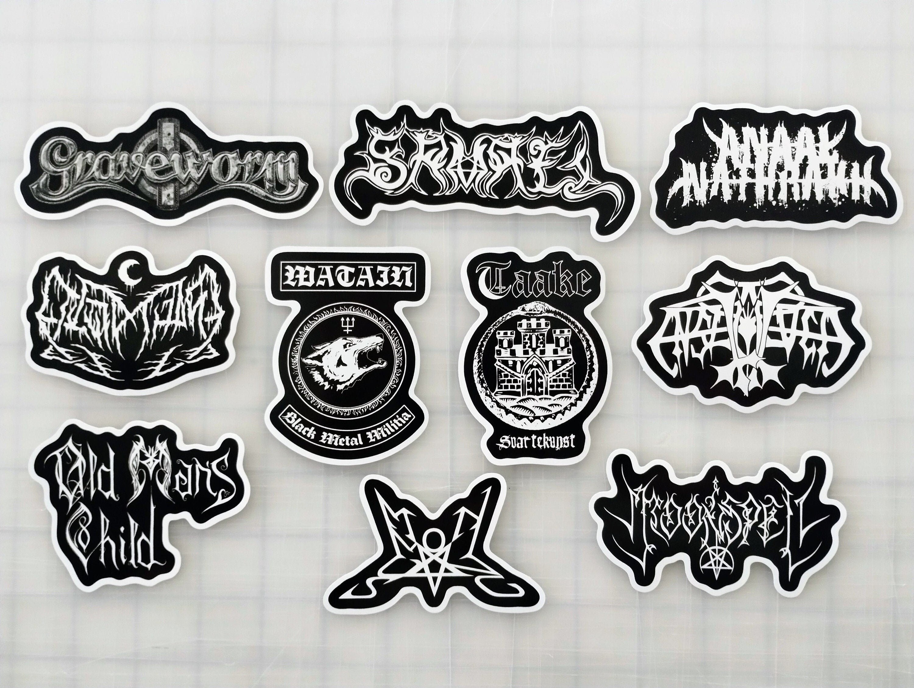 Black Metal Sticker Pack (10 Stickers) Set 3 - Etsy