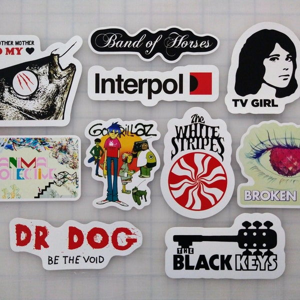 Indie Rock Sticker Pack (10 Stickers) Set 2