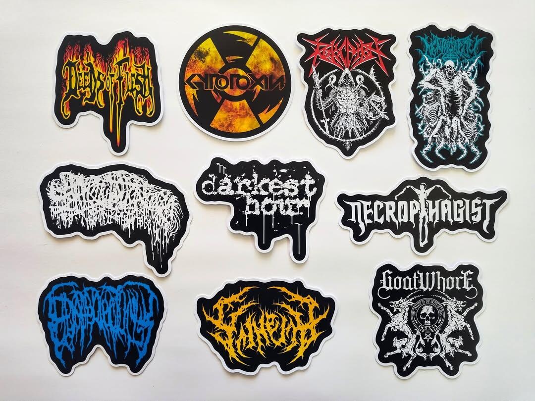 Death Metal Sticker Pack 10 Stickers Set 5 - Etsy