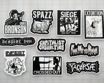 Powerviolence / Fastcore Sticker Pack (10 Stickers) SET 1