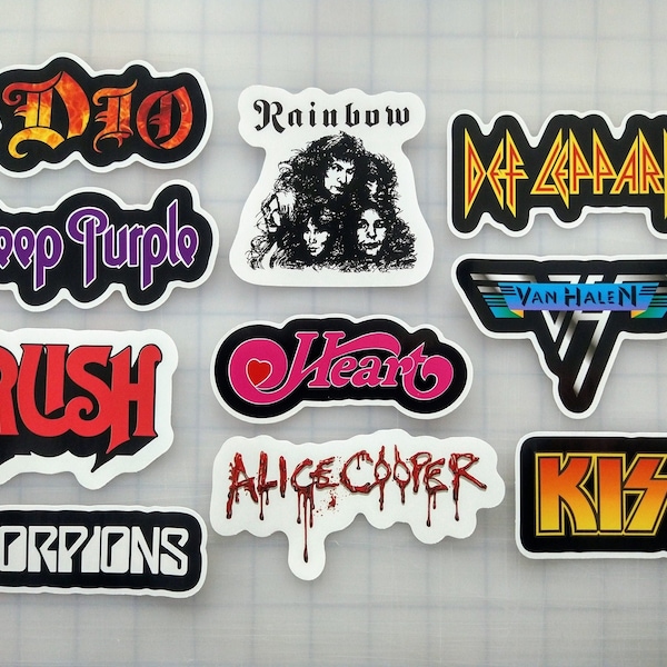 Metal / Hard Rock Sticker Pack (10 Stickers) SET 2