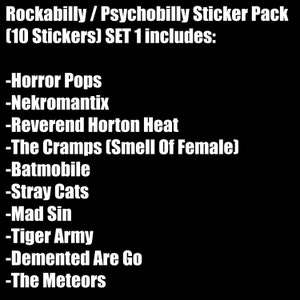 Rockabilly / Psychobilly Sticker Pack 10 Stickers SET 1 image 2