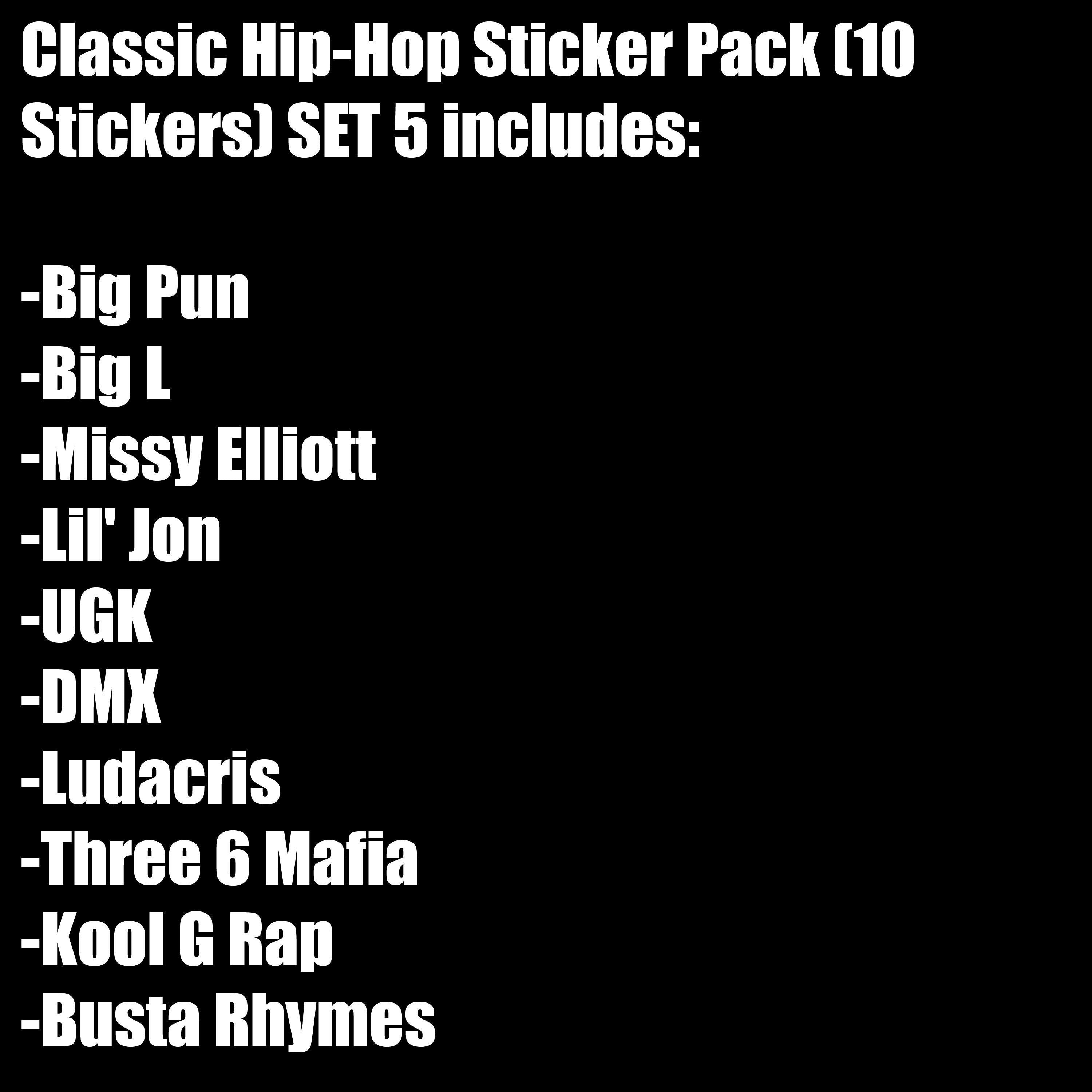 Classic Hip-hop Sticker Pack (10 Stickers) Set 5 - Etsy