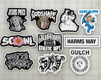 Hardcore / Punk / Metal Sticker Pack (10 Stickers) SET 5