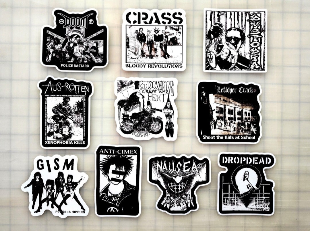 Crust Punk Sticker Pack (10 Stickers) SET 15 - Etsy