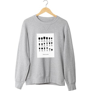 Felpa vintage con cavatappi da vino – Regalo unisex per gli amanti del vino, girocollo vestibilità comoda, misto cotone, S–3XL, abbigliamento da sommelier