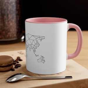 Coffee Mug, 11oz, World Map Airplane Mode, travel mug, custom travel mug, travel gift, travel items, travel gadgets, personalized mug, globe