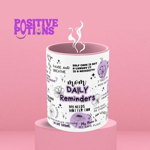 Mom Daily Affirmations Mug for Mother&#39;s Day Gift, Mom Positive Affirmations Coffee Mug Birthday Gift from Children, 1st mothers day gift