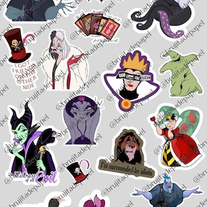 Disney Villains A4 Stickers