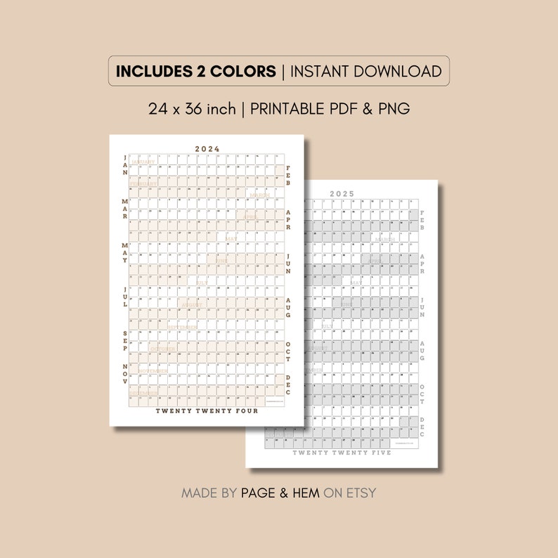 2024 2025 Full Year Calendar Printable - Il 794xN.6035511530 Jost 
