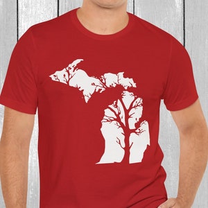 Michigan Shirt, Tree Shirt, Michigan Nature Shirt, Gift for Her, Womens Michigan Shirt, Michigan State Tee, Great Lakes State