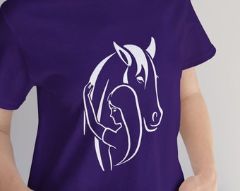 Koszulka Horse Girl | Prezent dla konia | Kocham mojego konia | Jeździec konny, Trenerzy | Unisex - Koszulka męska i damska | Dziewczyna i jej koń