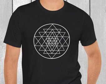 Sri Yantra Shirt, Sacred Geometry Shirt, Sacred Geometry, Yoga Shirt, Spiritual Shirt, Mandala Shirt, Cool Shirt