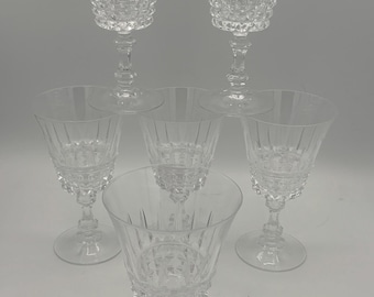 Vintage W.M. Dalton French Lead Crystal Goblets, Set of 6 (Original Boxes)