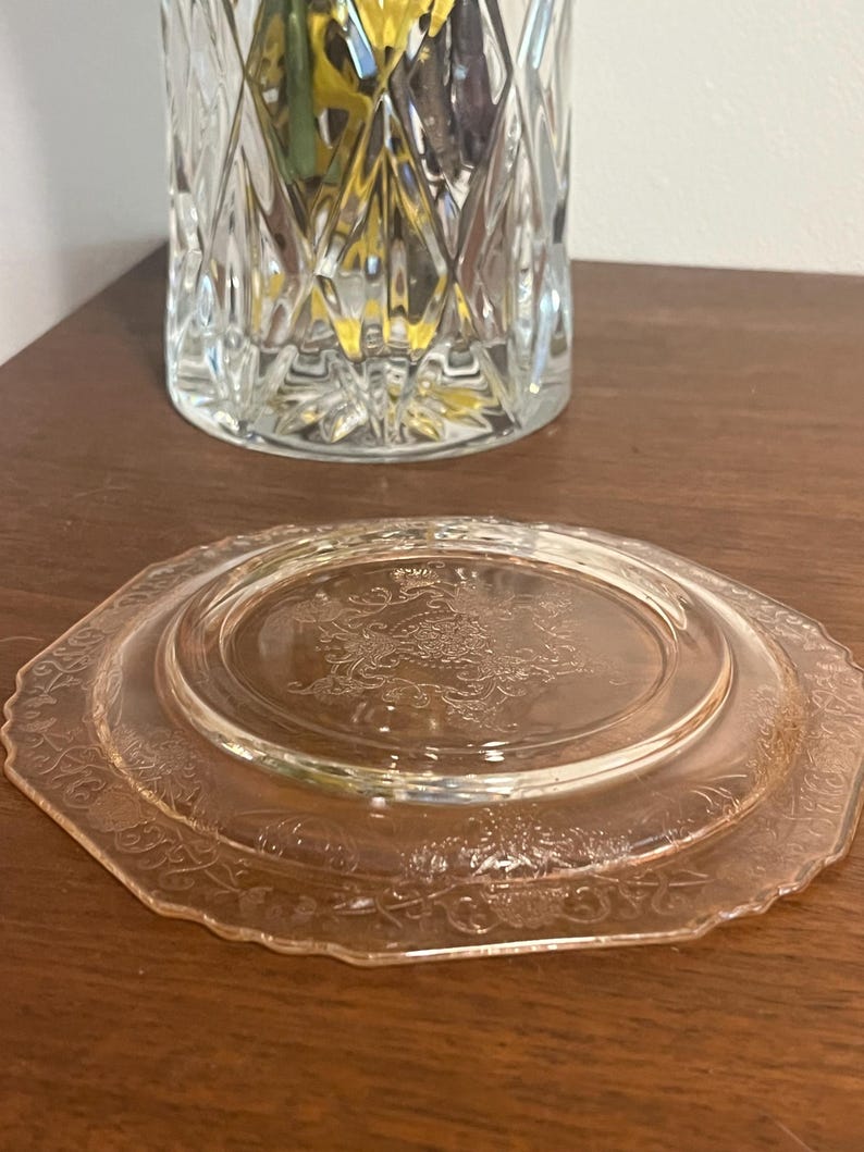 Vintage U.S. Glass “Octagon” Pink Depression Glass Teacup & Saucer Set of 2 (c. 1927–1930s) image 20