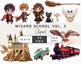 Wizard  School Clipart, Magic School Clipart, Wizard School Png, Halloween Clipart, School Of Magic, Magic Clip Art, Magic School Png,