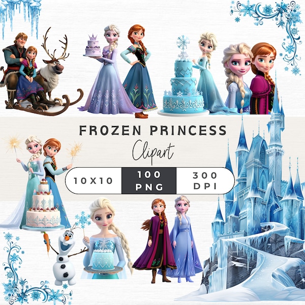 Frozen clipart, Frozen PNG, Elsa Png, Frozen Characters, Anna png, Olaf Png, Frozen Birthday, Instant download