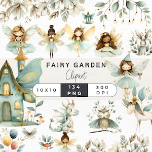 134 Fee Clipart, Fee Clip Art, Garten Feen png, Feenhaus Clipart, digitaler Download, kommerzielle Nutzung