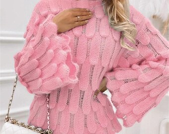 Elegant Texture Knitted Sweaters