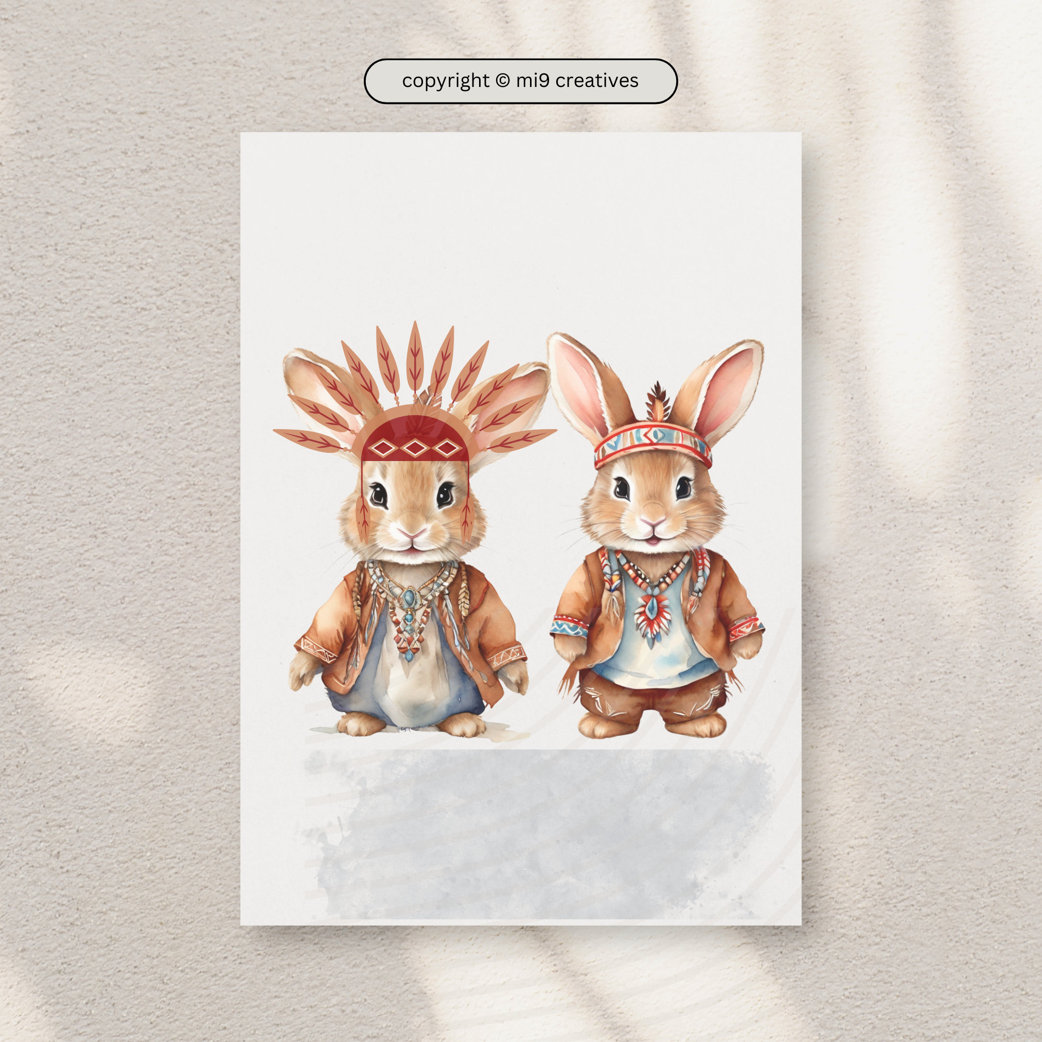 Native Americans Decor Bunny PNG Download, Baby Rabbit PNG, 4th of July ...