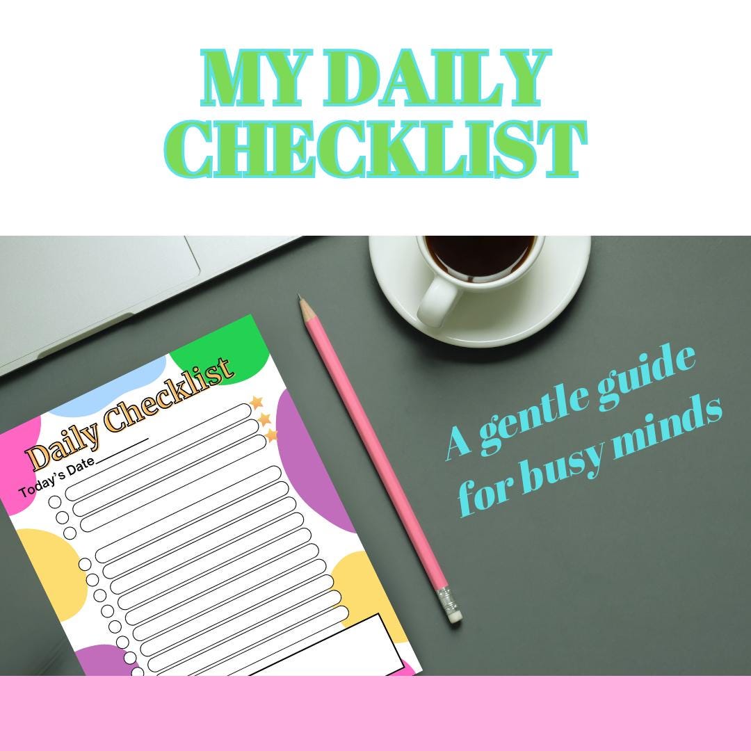 Daily Checklist Printable | Colorful Student Planner Page | Kids ...