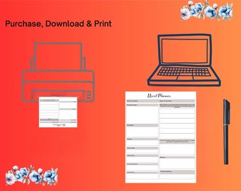 Single Page Novel Planner Printable PDF — Gray Writing Template for Novelists, Instant Download