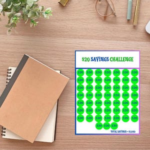 Twenty Dollar Savings Challenge - Save 1K in One Year!