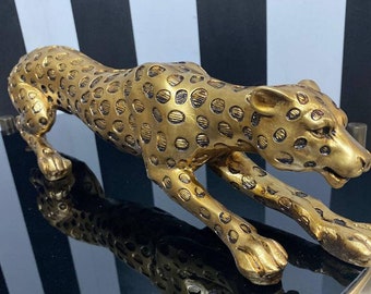 Große Leopard Tiger Slat Statue - 43 cm