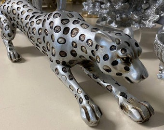 Große Leopard Tiger Slat Statue - 43 cm