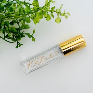 Custom Engraved Mini Perfume Bottle | Customized Valentine&#39;s Gift | Engraved Gift from Bride | Custom Perfume Bottle | Engraved Perfume