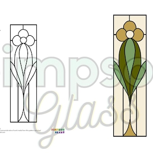 Bloom Stained Glass Pattern Digital Download