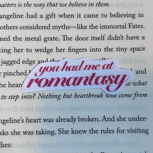 Romance Fantasy Bookish Sticker