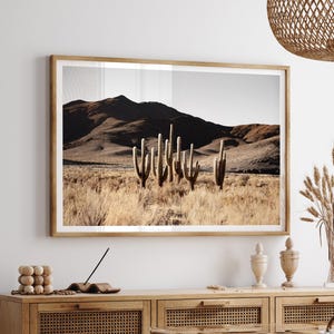 Kaktus Fotografie – Wüstenlandschaft – Wandbild für die Boho oder Rustikale Einrichtung – Fine Art Fotografie Poster