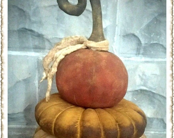 READ Item Description for Important Info: Primitive Grungy Porch Pumpkins Digital Printable Sewing Pattern Tutorial