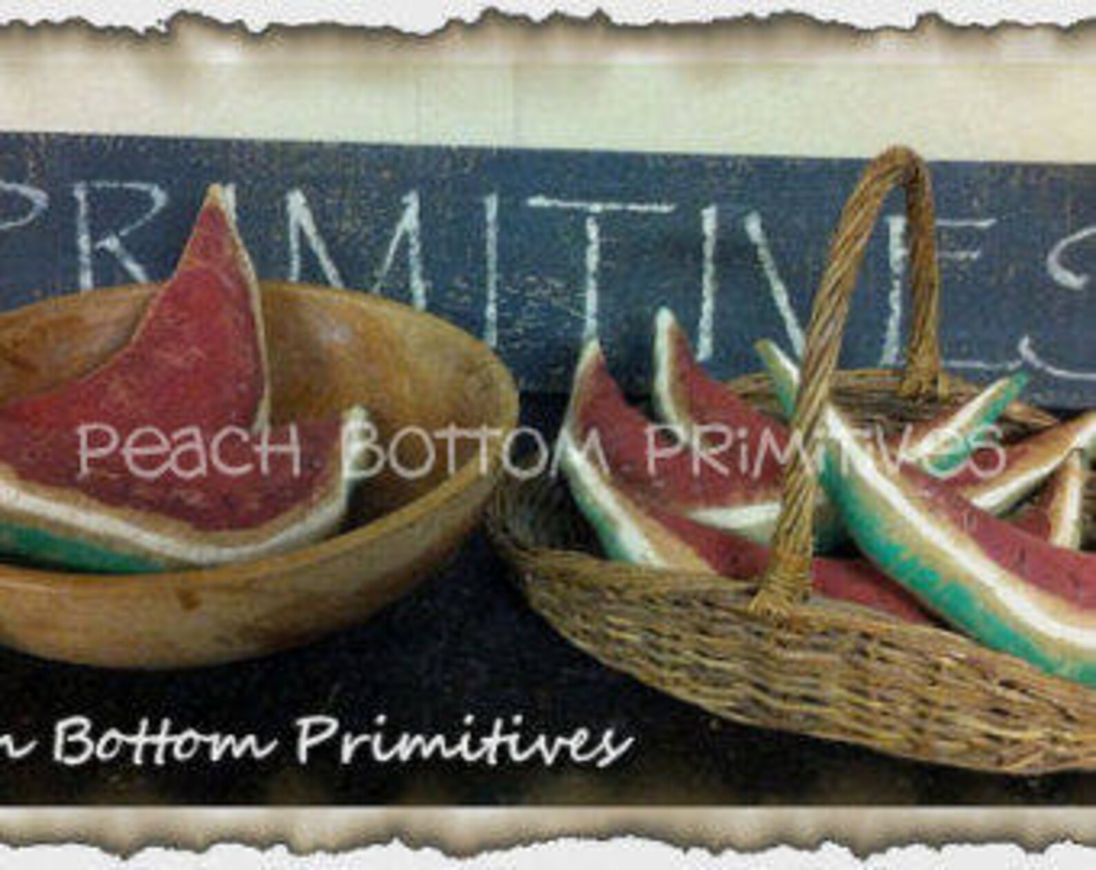 DIGITAL FILE Primitive Summer Watermelon Slices Bowl Fillers Epattern ...