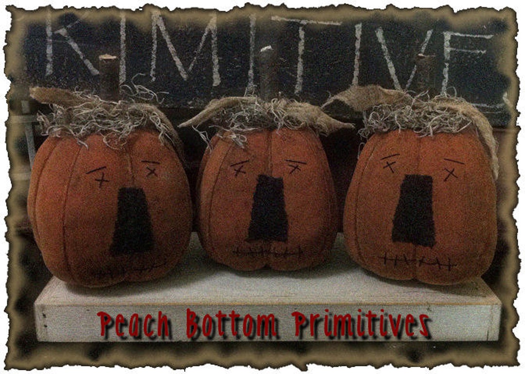 DIGITAL FILE Primitive Fall/halloween Lil Pumpkin Jack O Lantern Fellas ...