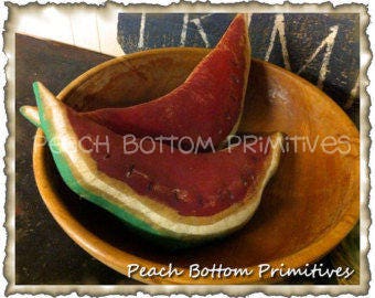 DIGITAL FILE Primitive Summer Watermelon Slices Bowl Fillers ePattern Tutorial *Read Description*